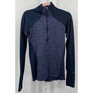 CALIA Women's 1/2 Zip‎ Running Navy and Purple long sleeve shirt size Medium